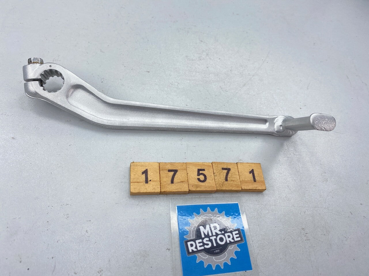 Suzuki RG500 RG400 OEM Rear Brake Pedal & Bolt - Vapour Blasted - 43110-20A01