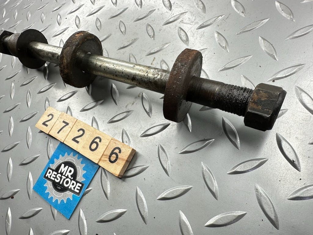 Suzuki SP370 '78-79' Swingarm Pivot Axle Bolt Shaft / Spacer / Nut & Caps
