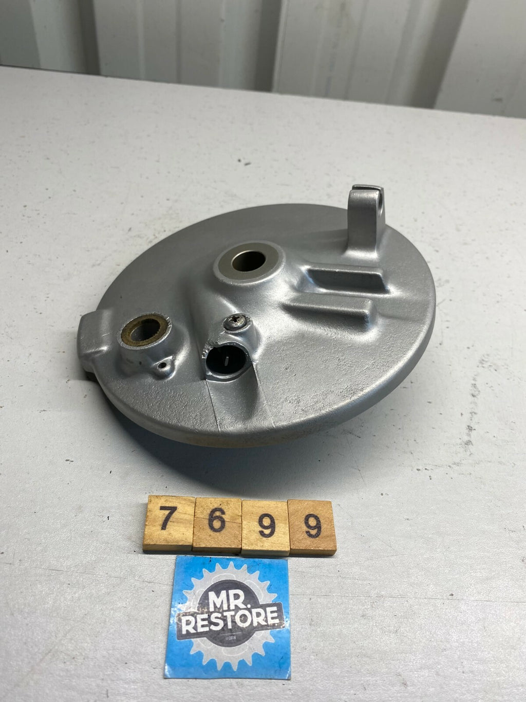 Honda XL175 (1976) Front Brake Plate & Speedo Drive - Vapour Blasted