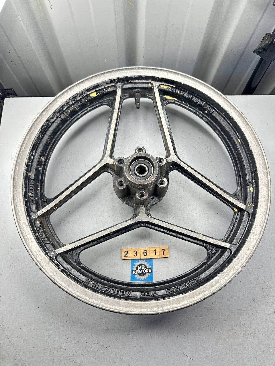 Suzuki Vintage Front Alloy Wheel (GS ? GSX? GSXR ?) 16x2.50 (Dated March 1984)