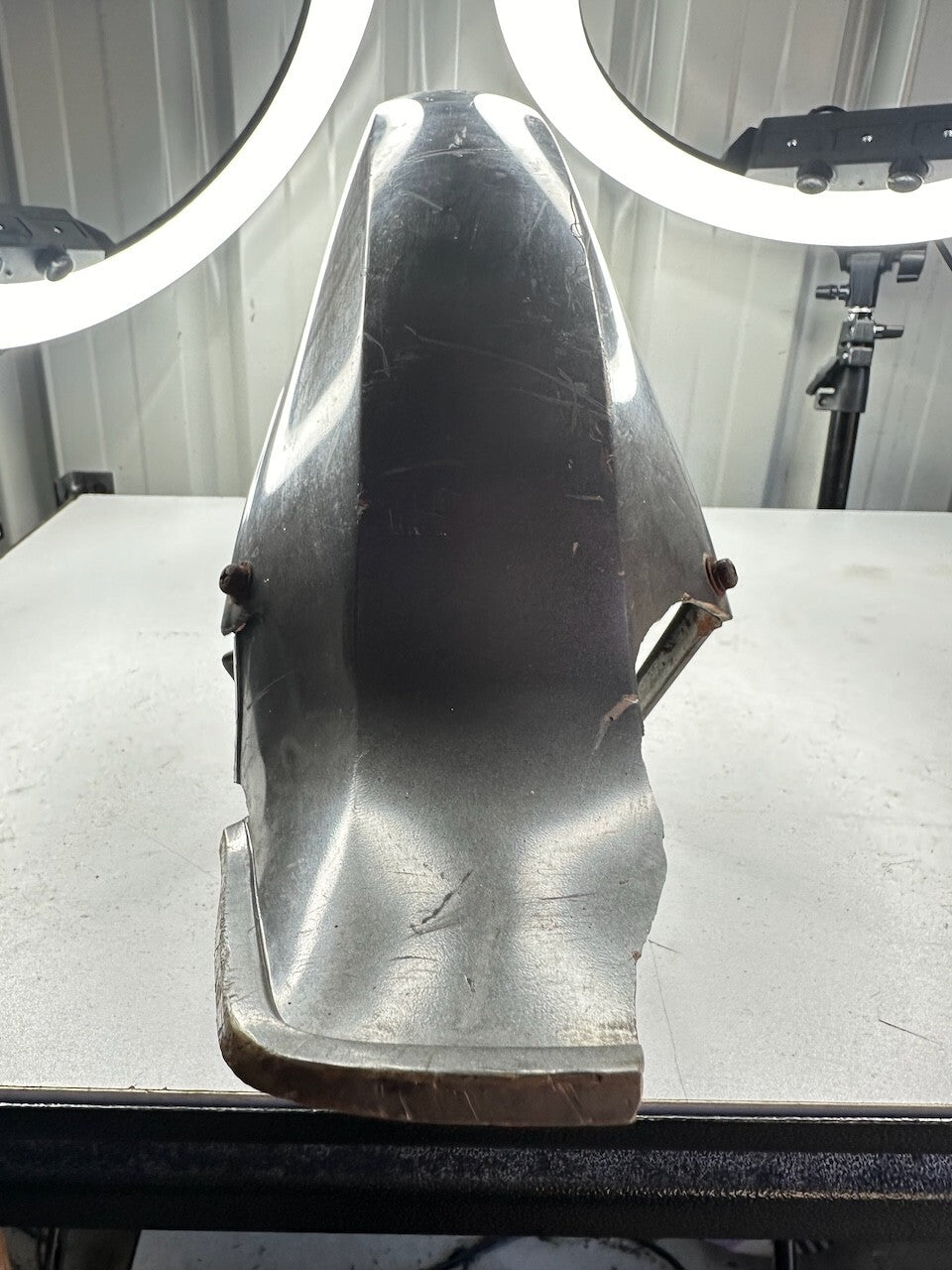 Yamaha V70 V80 V90 Front Mudguard Fender & Bracket (damaged)