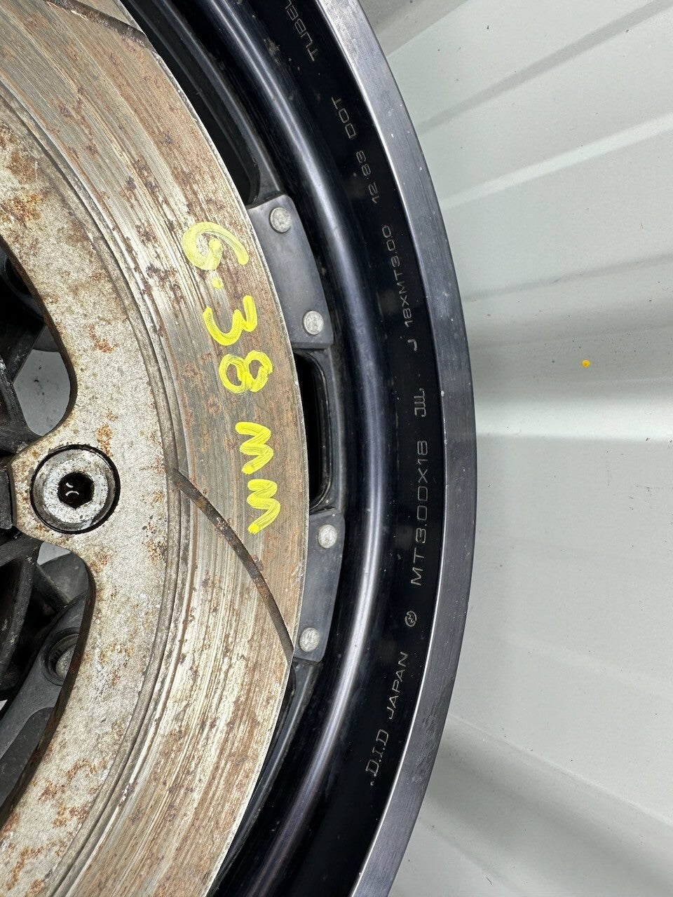 Honda CBX750F Rear Wheel 18 x 3.00 (Stamped December 1983)
