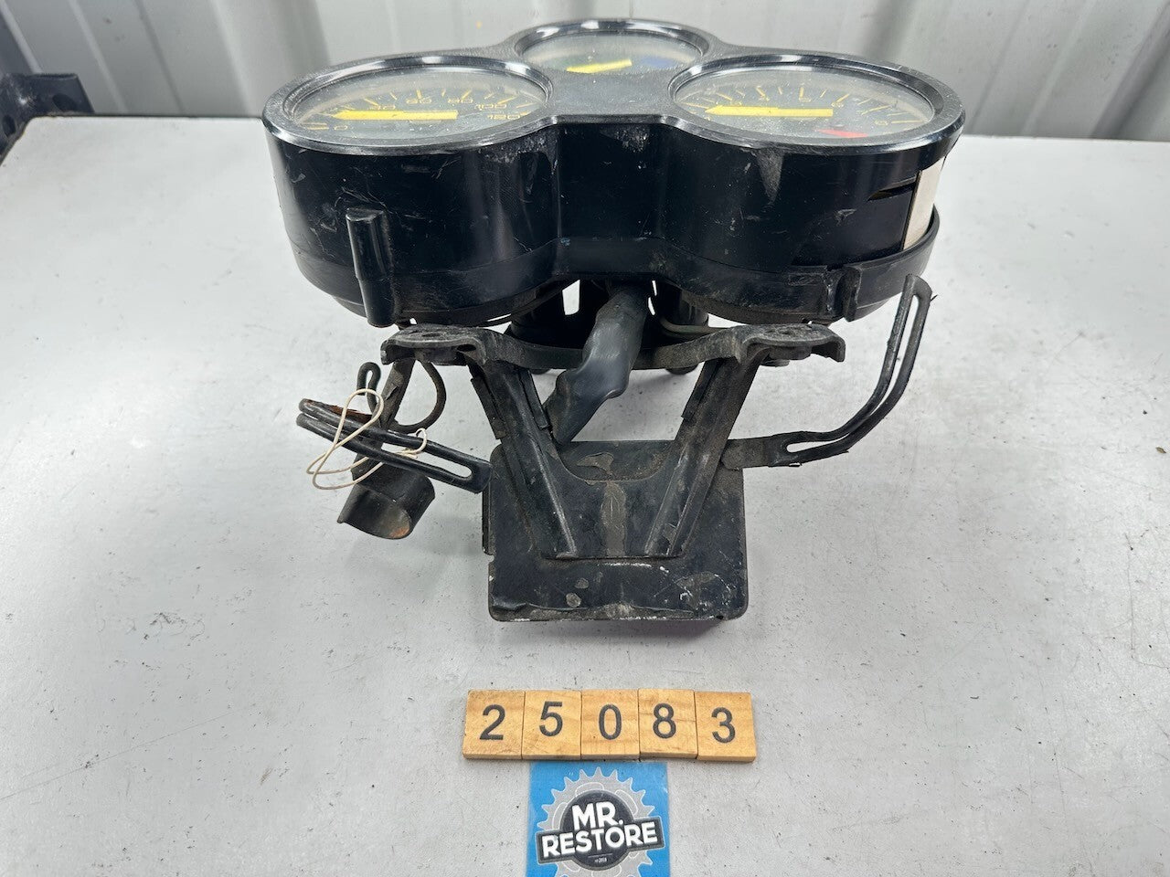 Honda CBX250 KMH Meters Dashboard, Harness & Bracket (Tested)