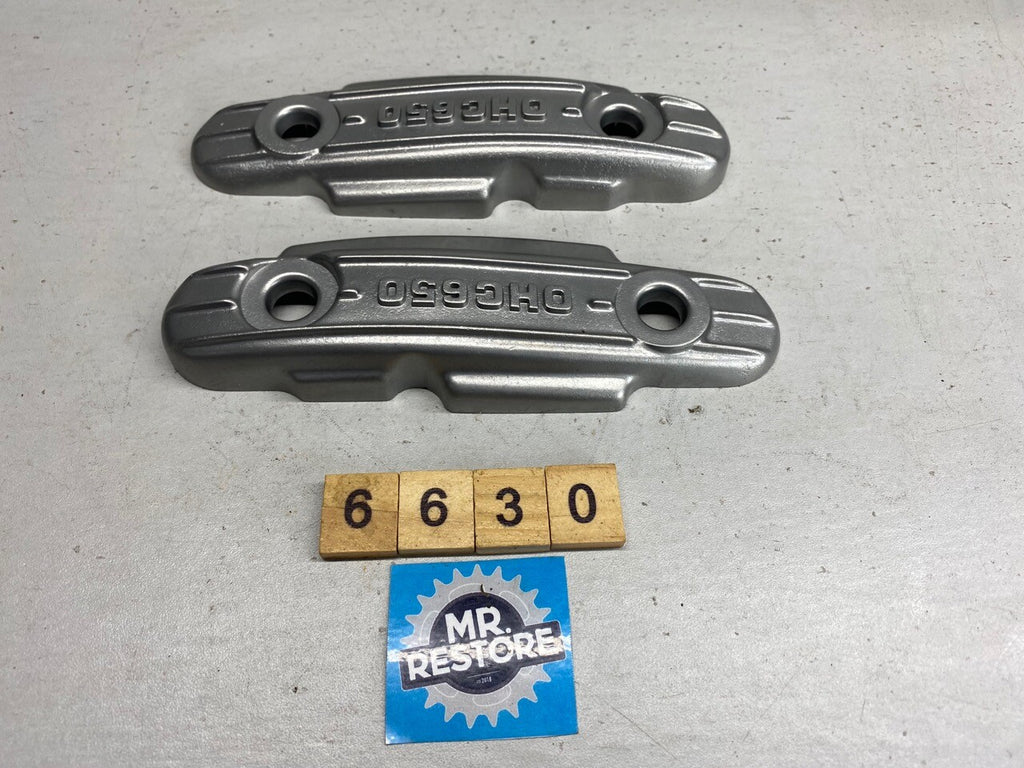 Honda CB650 OHC Side Covers Left & Right - Vapour Blasted