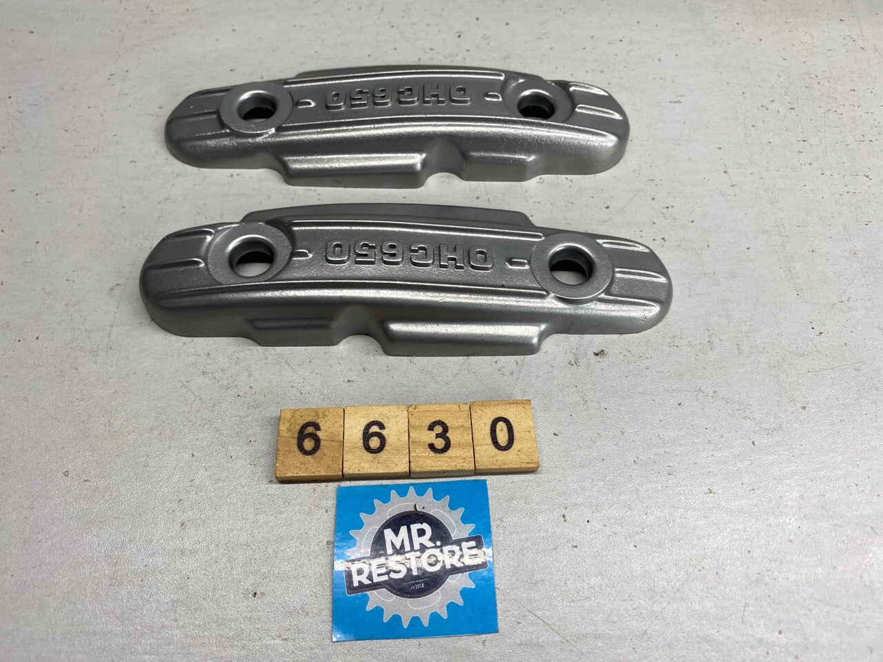 Honda CB650 OHC Side Covers Left & Right - Vapour Blasted