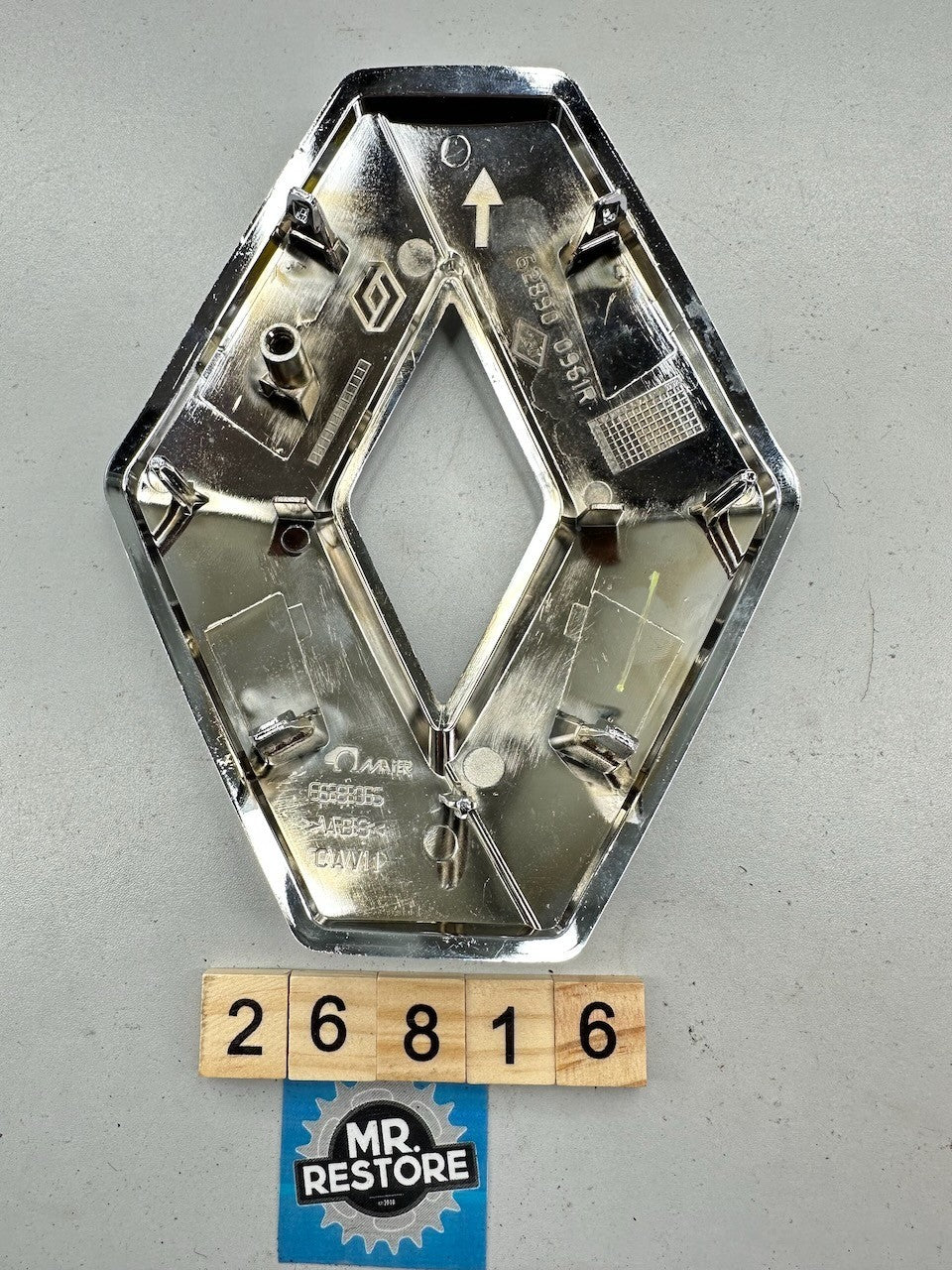 Ranault Clio Mk4 Captur OEM Front Bonnet Hood Badge 628900961R (180x145mm)
