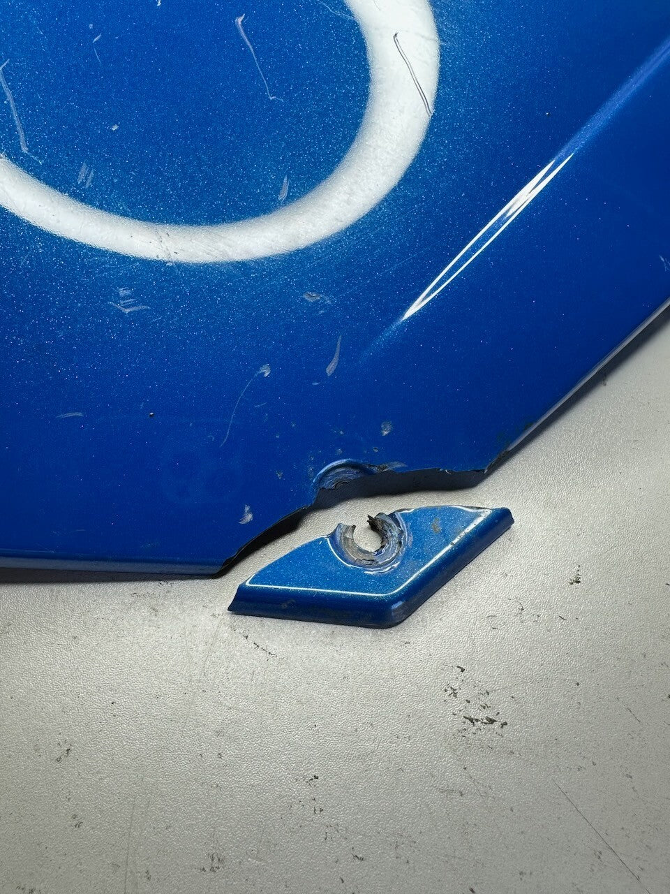 BMW K1200S 03-08 Left Tank Trim Panel Fairing Cowl (needs minor plastic repair)