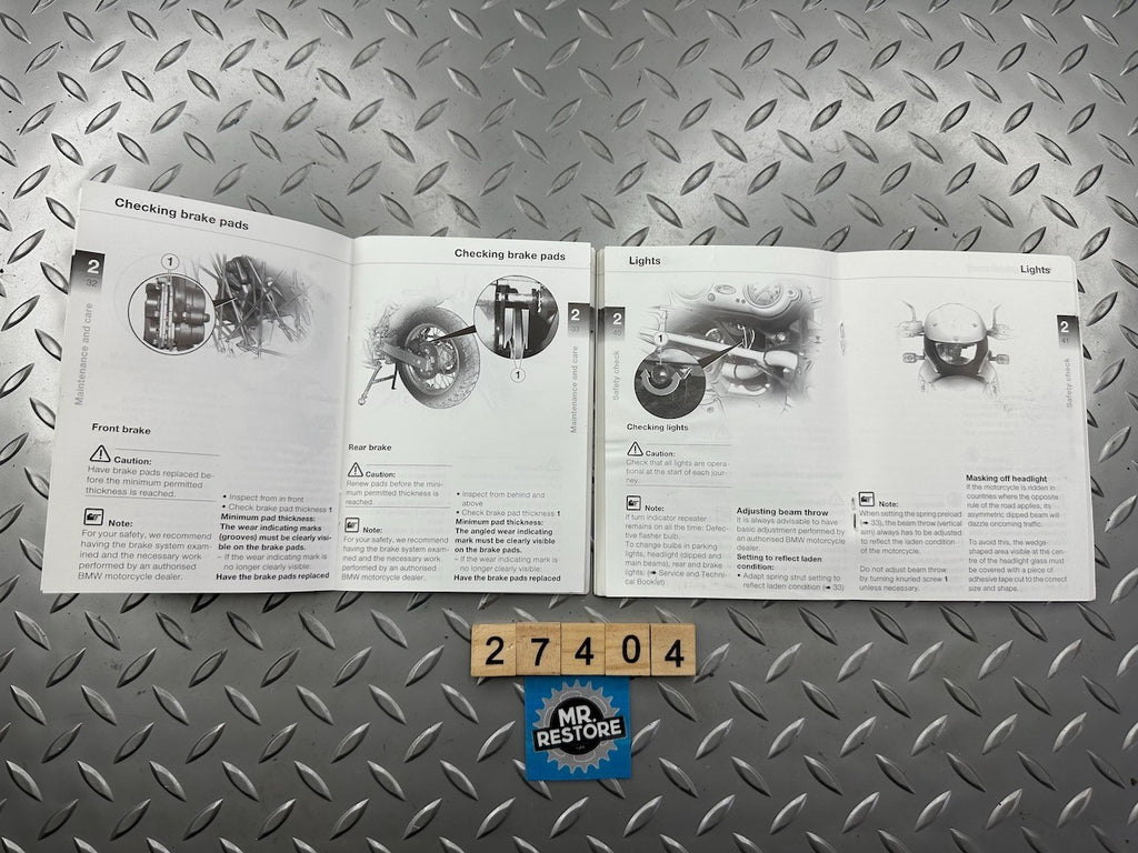BMW F650GS F650GS Dakar Service Technical Booklet & Rider Manual (Early model)