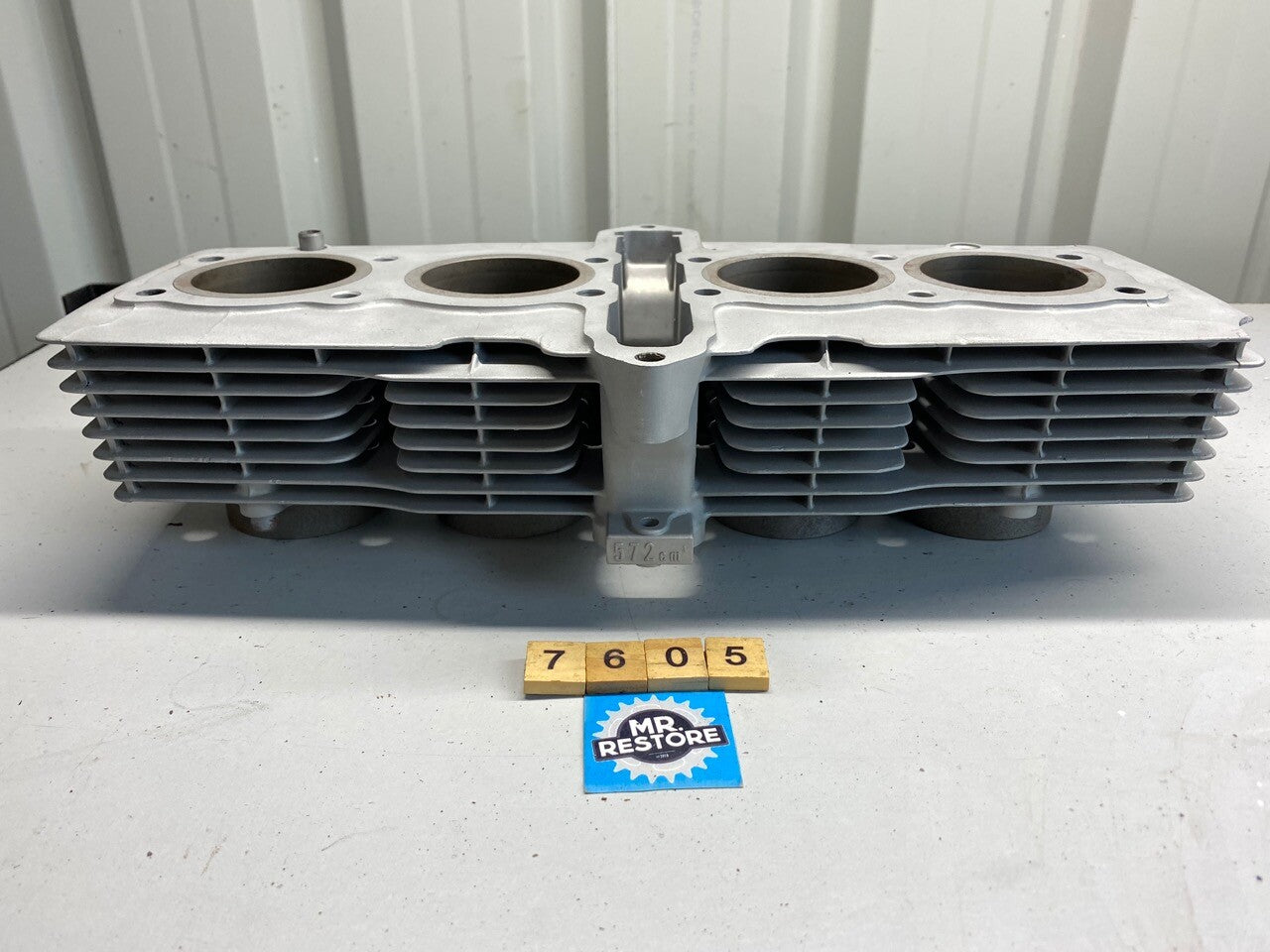 Honda CBX550 Cylinder Block Barrels on Original 59.2mm Bore (blasted)