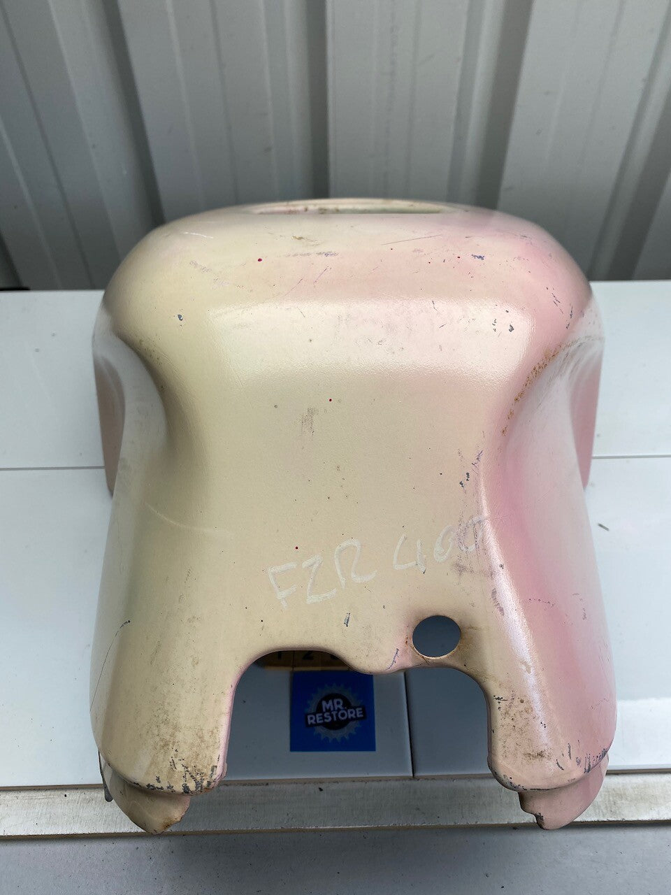 Yamaha FZR400 Metal Fuel Tank Cover Shroud 1991 (OEM Yamaha)