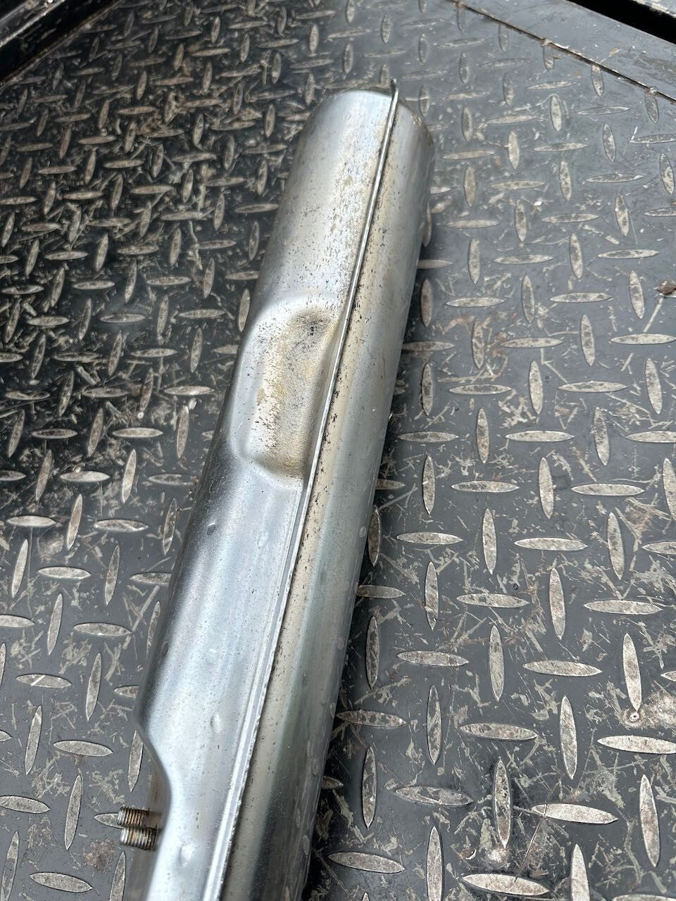 Suzuki GT250 L/H Exhaust Pipe Silencer Muffler & Baffle