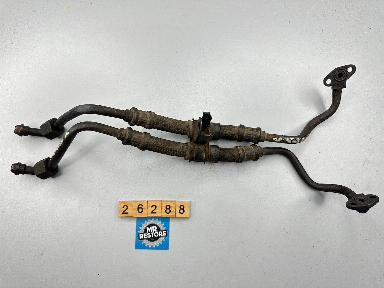 Yamaha XJ900 '83-90's' Oil Cooler Hose Line Pipes & Clamp (Pair)