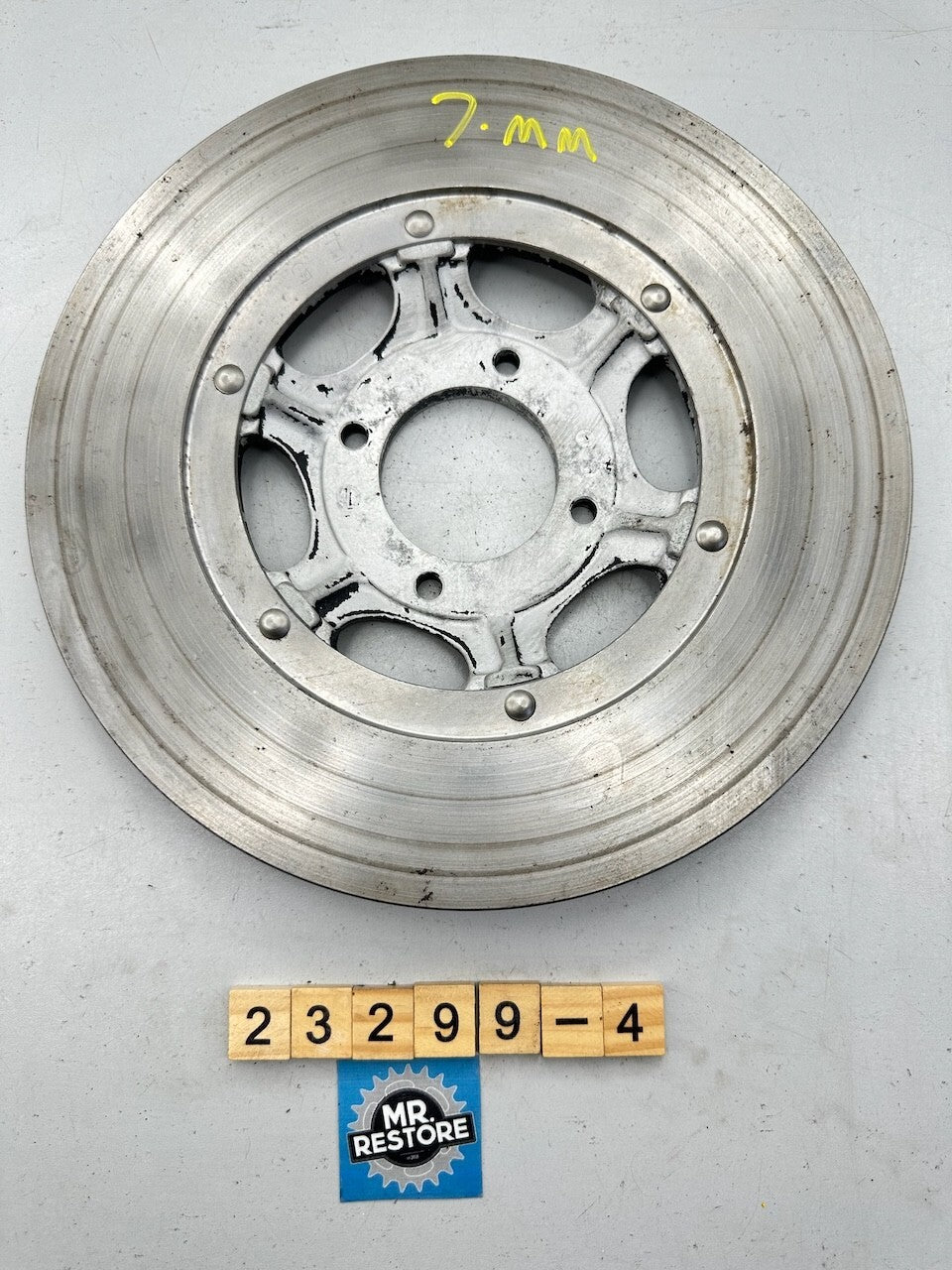 Honda CB350 CB360 CB400 OEM Front Disc Rotor 7.mm Remaining 45120-369