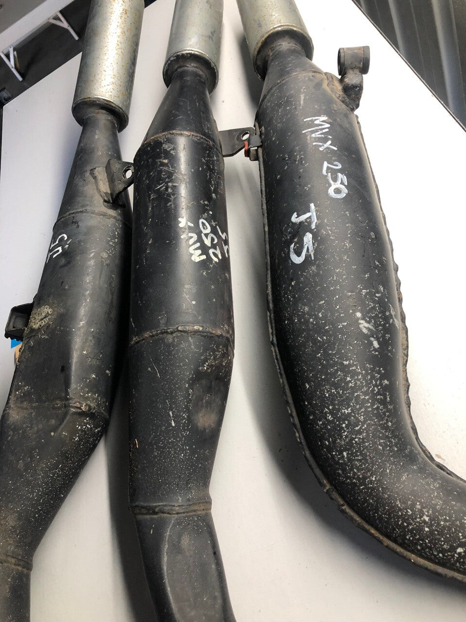 Honda MVX 250 Set of 3 Exhaust Pipes OEM **RARE**