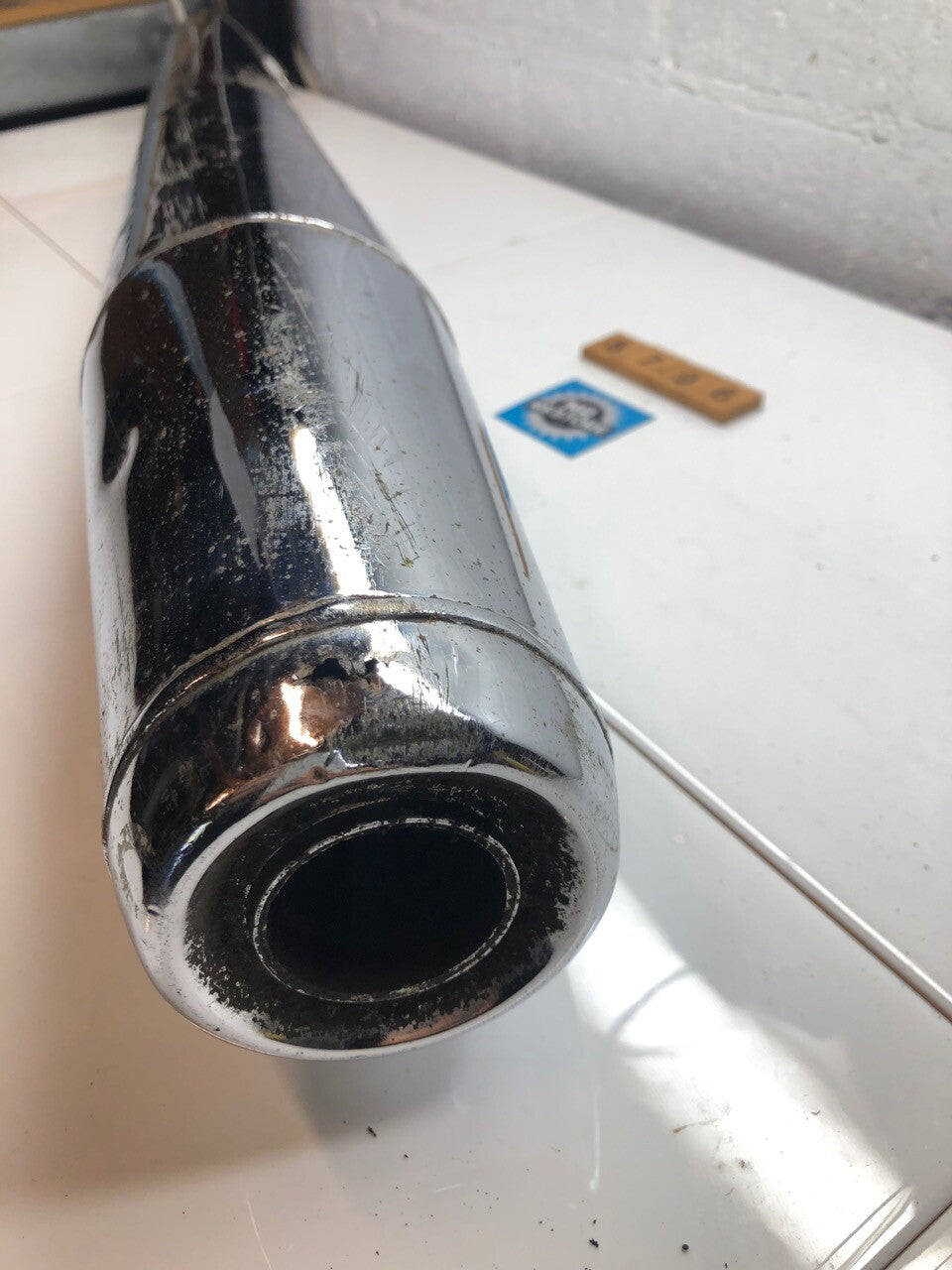 Triumph 1970's T140 Silencer Muffler Exhaust Pipe