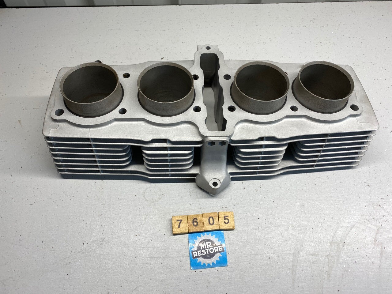 Honda CBX550 Cylinder Block Barrels on Original 59.2mm Bore (blasted)
