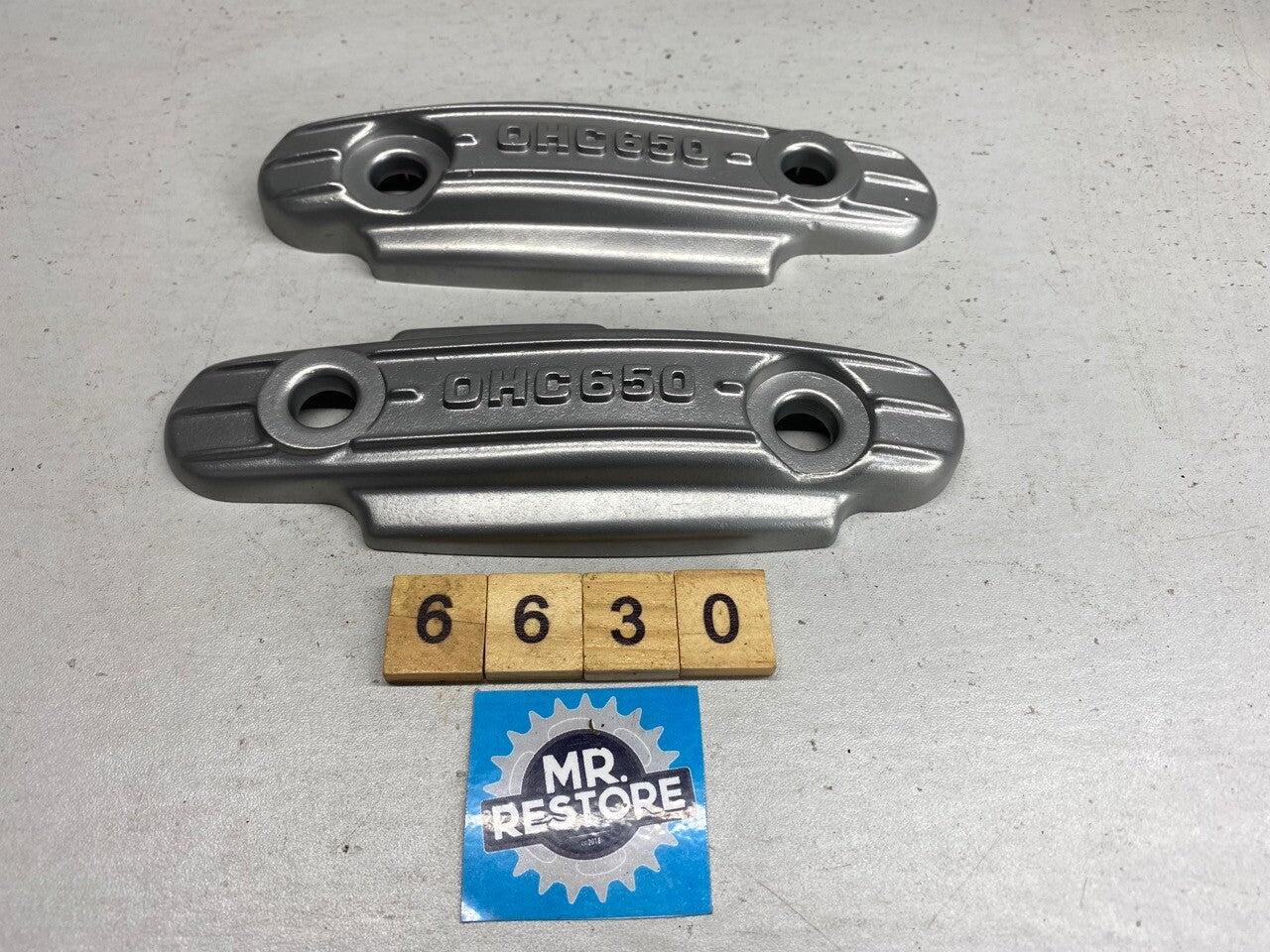 Honda CB650 OHC Side Covers Left & Right - Vapour Blasted