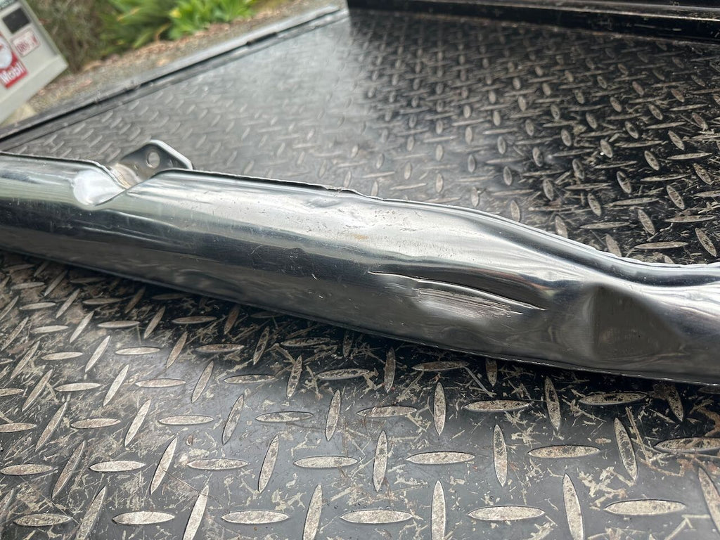 Suzuki T250 R/H Exhaust Pipe Silencer Muffler & Baffle