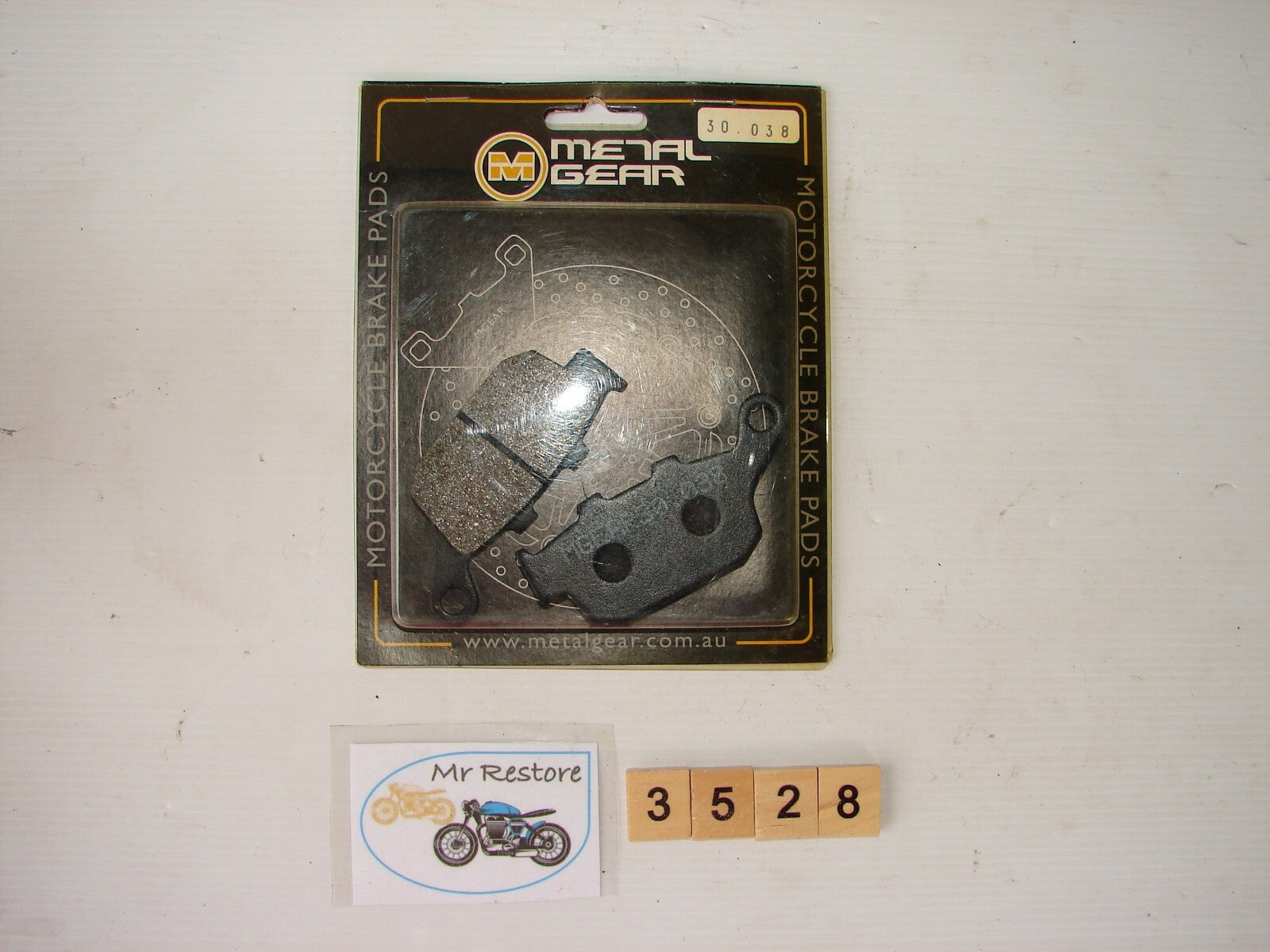 MetalGear Brake Pads 30.038 Rear Daytona 01-06 YAM FZ6R 09-10 HON CB400F 89-90