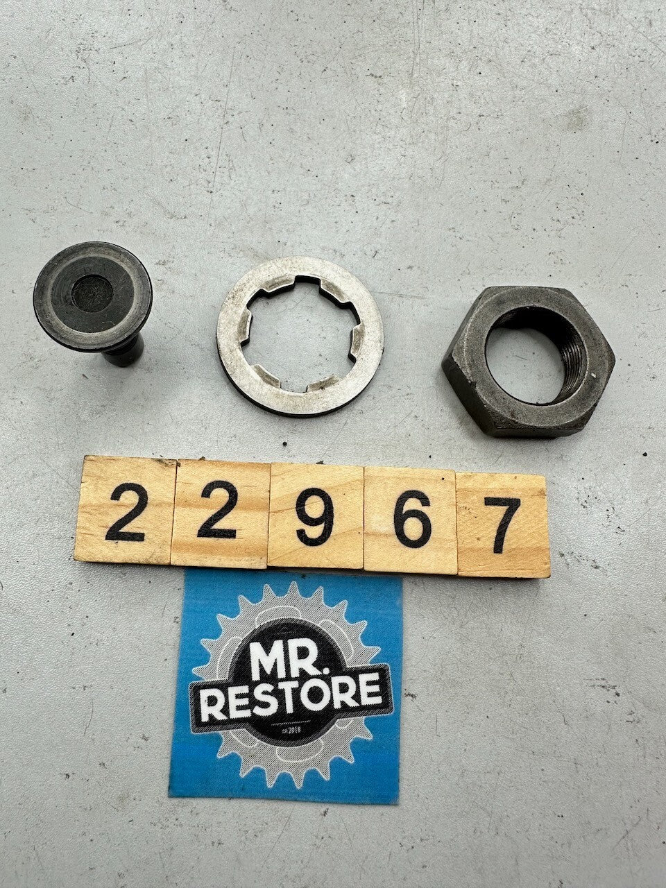 Yamaha XS400 '82-83' Clutch Push Rod 1, Thrust Plate 1 & Nut