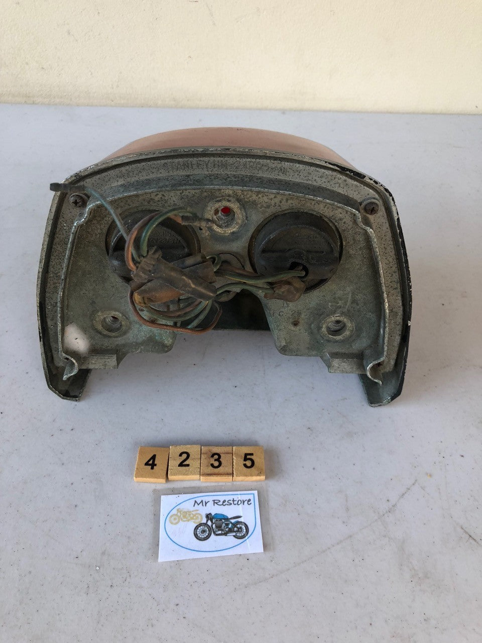 Honda CX500 Rear light assy and loom. Original Lens