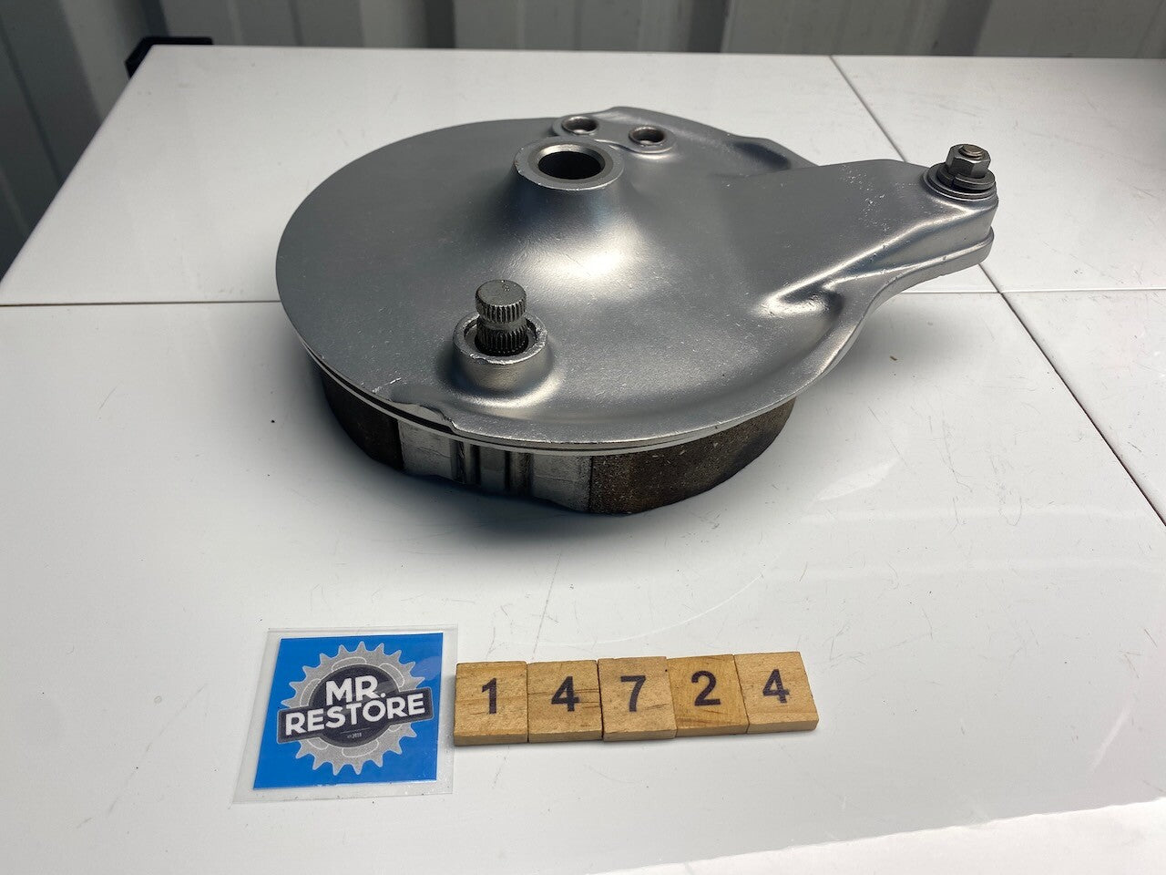 Honda CB450 CB500 CB550 Rear Brake Hub & Lever (Vapour blasted)