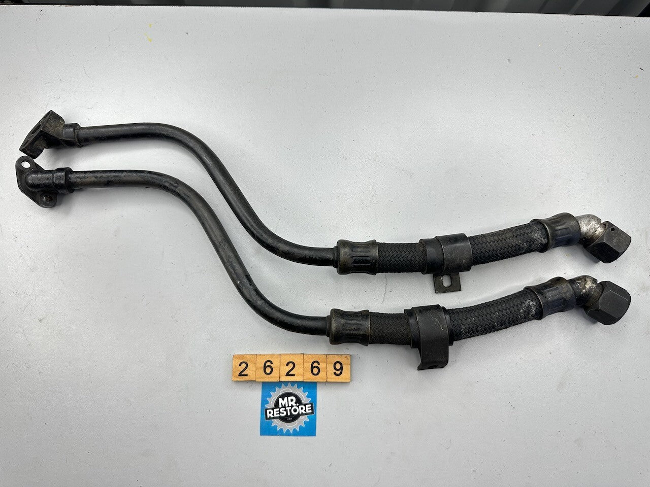 Yamaha XS850 '80-81' Pair of Oil Cooler Hose Line Pipes (Pair)