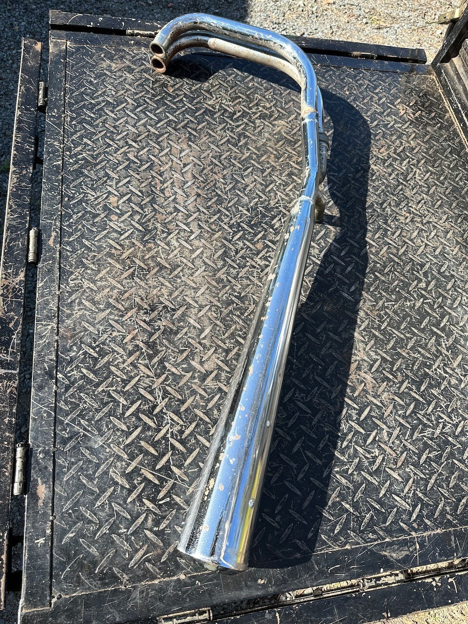 Kawasaki KZ500 Z500 A B 1981 R/H Exhaust Pipe Muffler & Headers