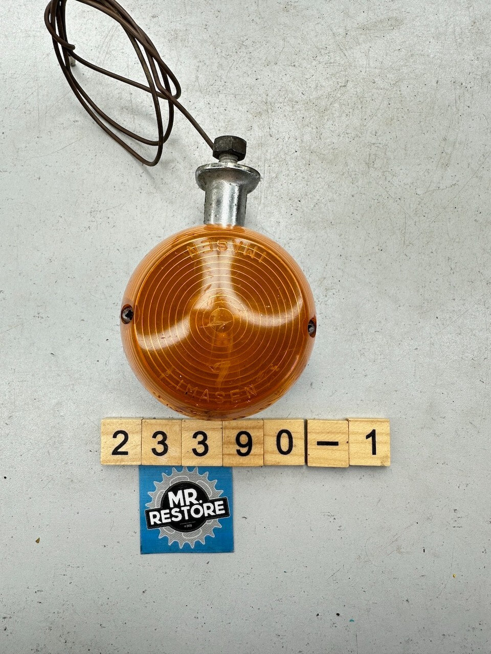 Yamaha Vintage V70 V80 V90 OEM Rear Indicator & OEM Lens - 12V Bulb (tested)