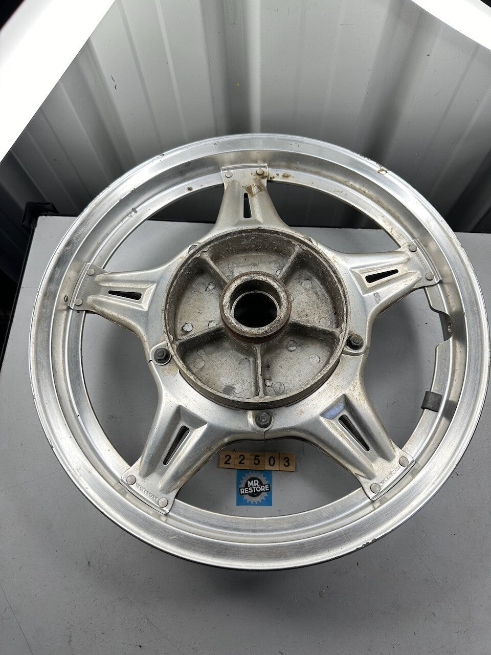 Honda Silver Rear Comstar Wheel Rim 18  x 2.15 (Jan 79)