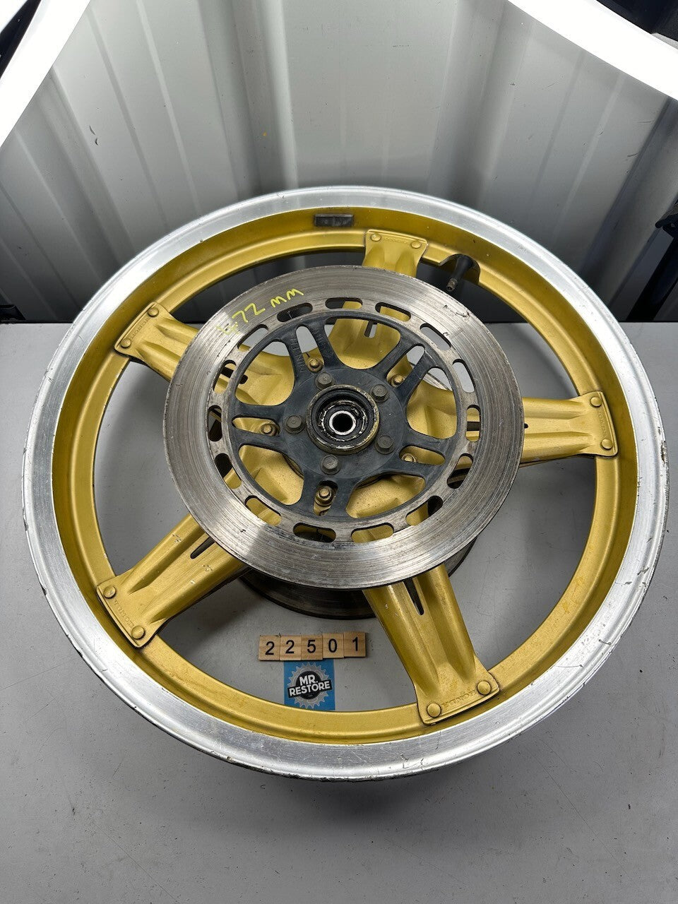 Honda Vintage Gold Comstar Wheel & Discs 19 x 2.15 (Dated November 79)