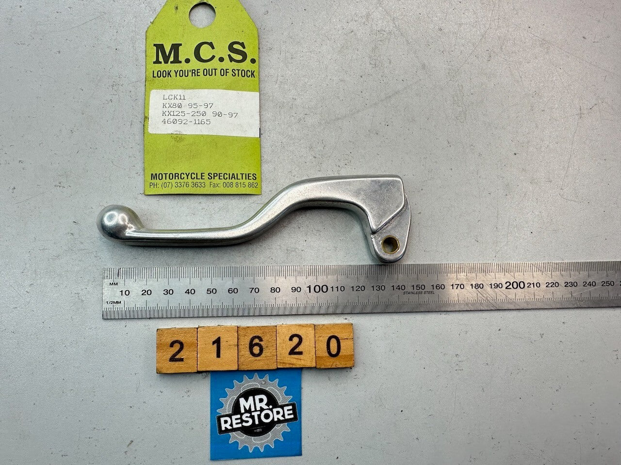 Kawasaki KX 500 250 125 85 80 65 Clutch Lever (Shorty) by MCS 46092-1165