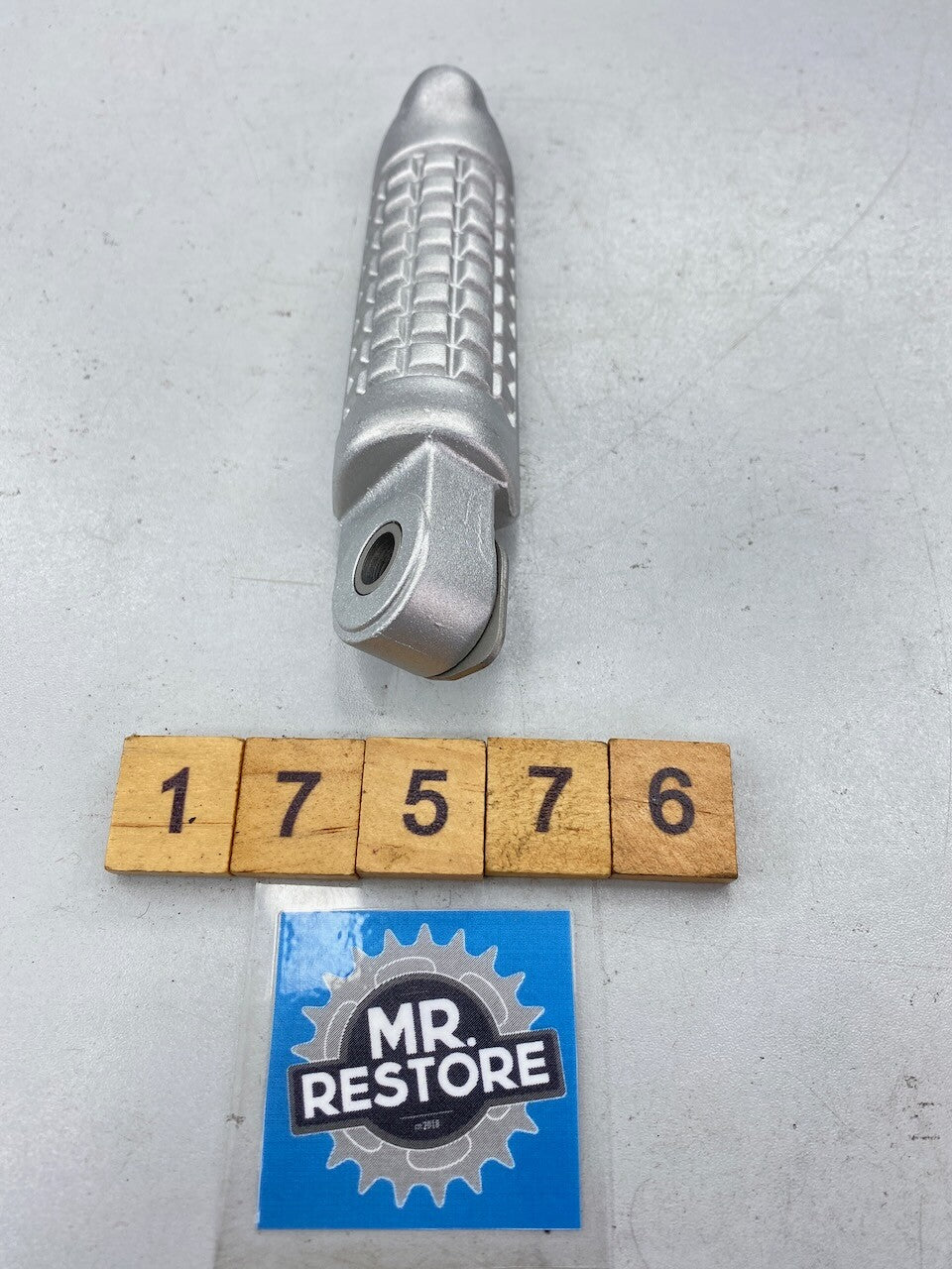 Suzuki RG500 RG400 OEM R/H Riders Footrest Peg - Vapour Blasted - 43501-04A00