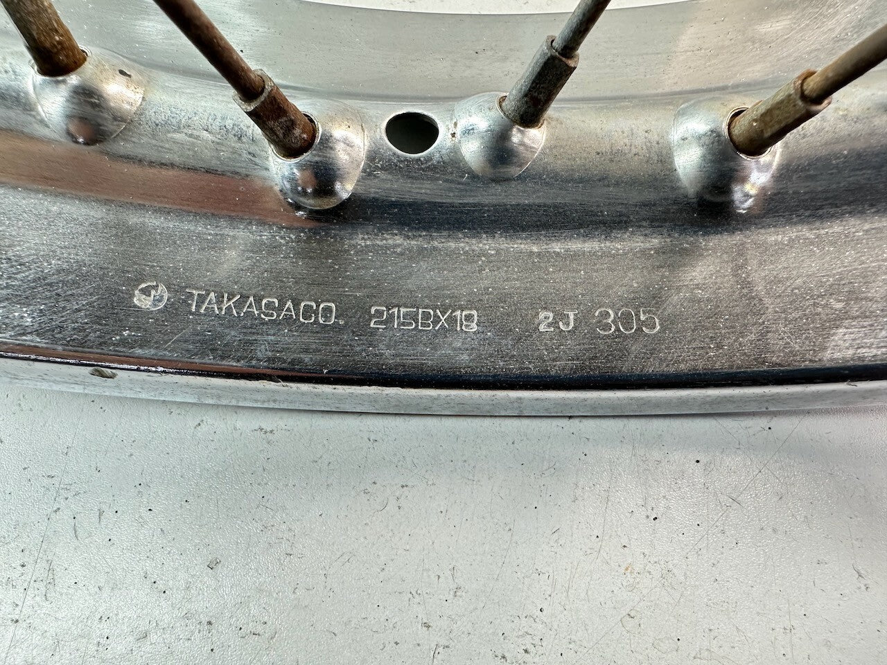 Kawasaki KH500 OEM Takasago 18" Rear Wheel