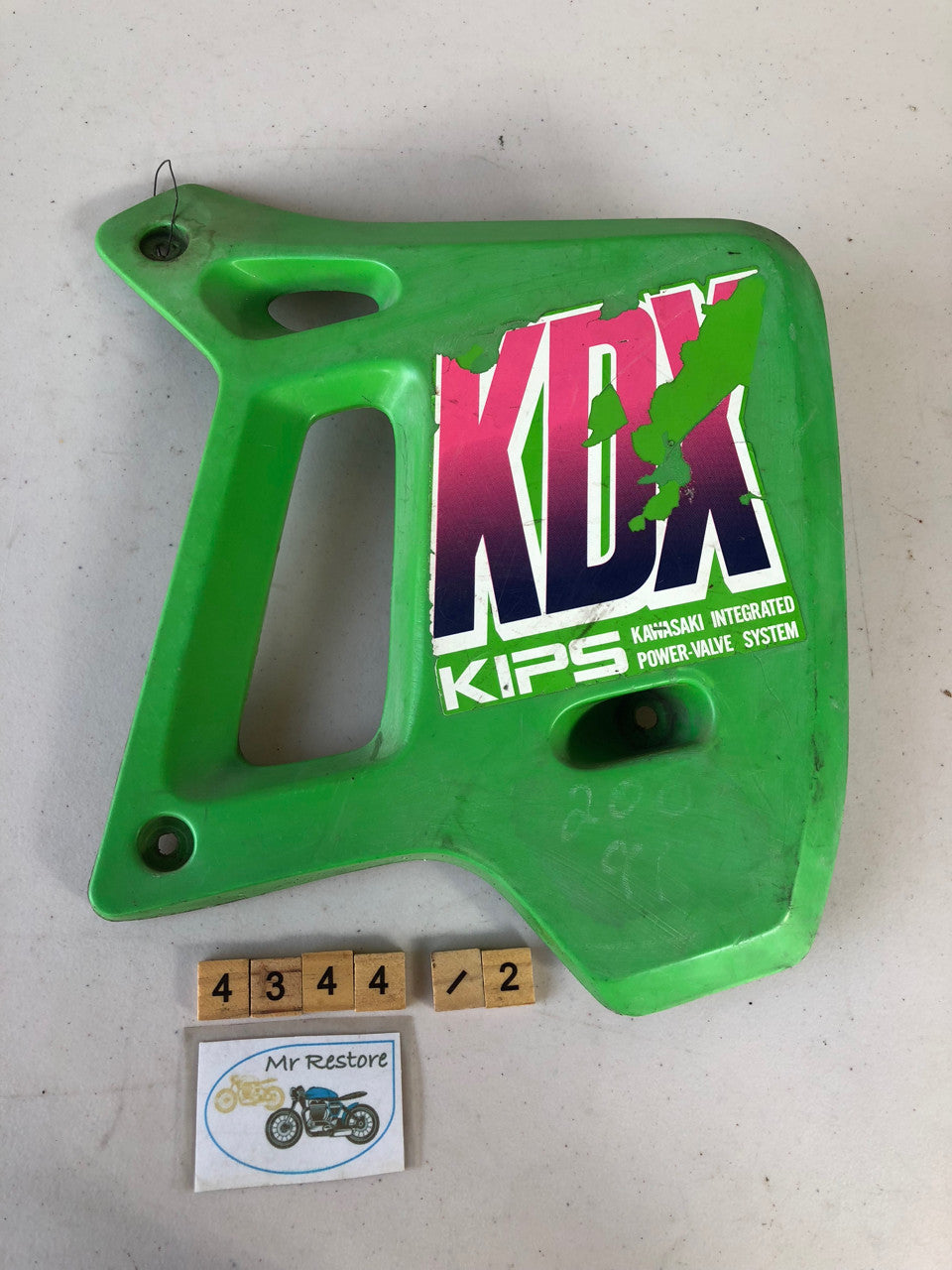 Kawasaki KDX200 1989-83 Side Panel (2 available) 49089-1090 Genuine OEM VMX