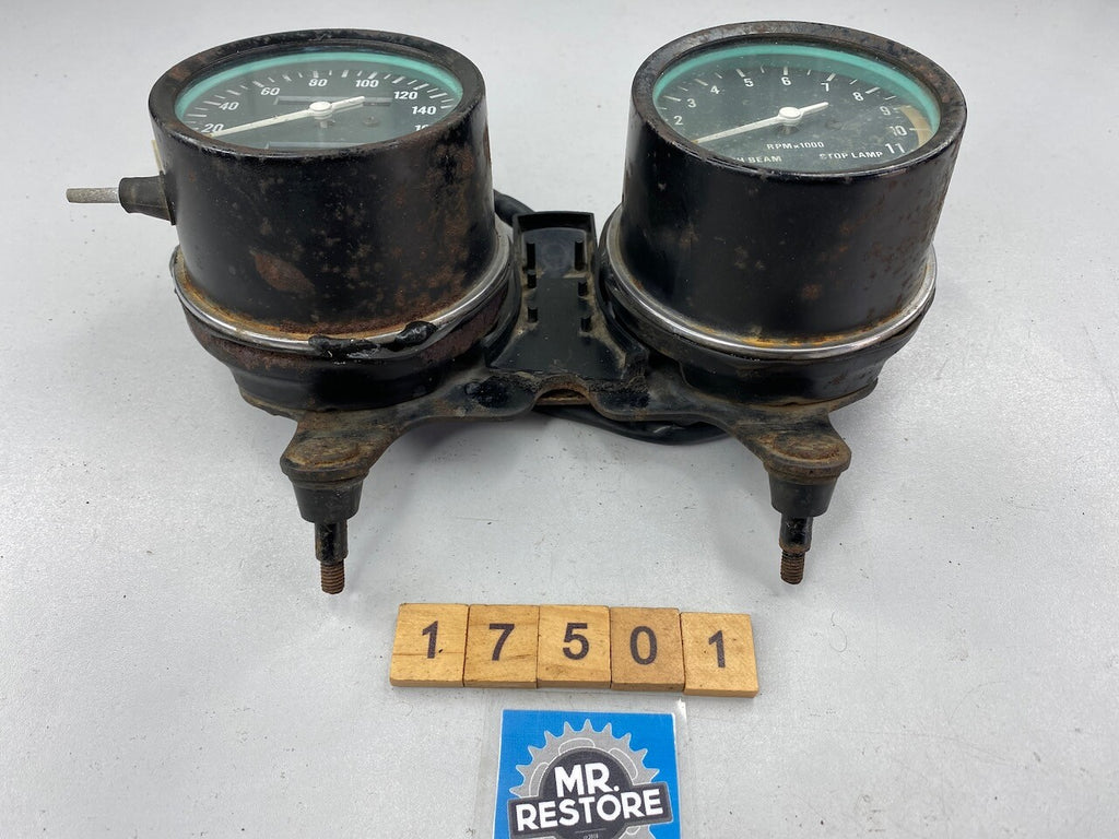 Kawasaki KZ440 Z400 KZ400 Dashboard Meters Instruments KMH - Tested