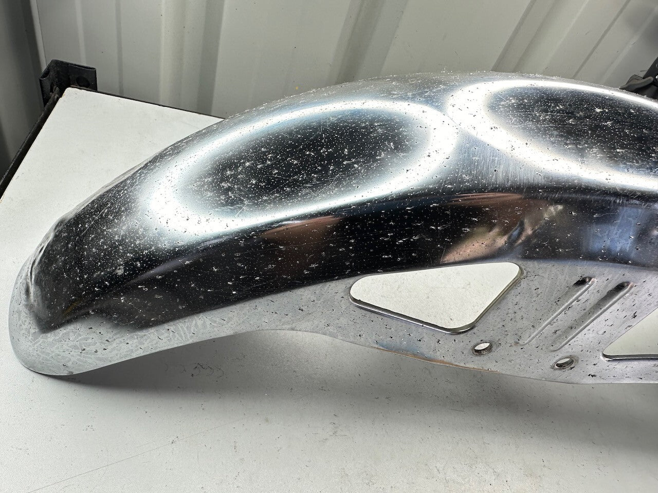 Vintage Japanese Motorcycle Front Mudguard (Possible Kawasaki)