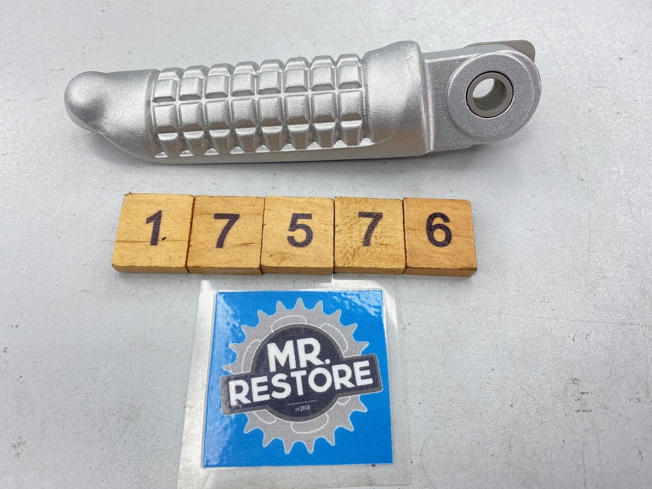 Suzuki RG500 RG400 OEM R/H Riders Footrest Peg - Vapour Blasted - 43501-04A00