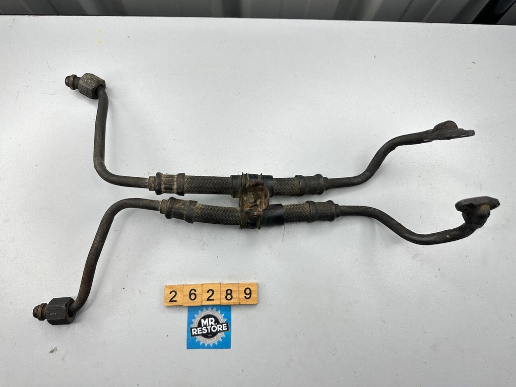 Yamaha XJ900 '83-90's' Oil Cooler Hose Line Pipes & Clamp (Pair)