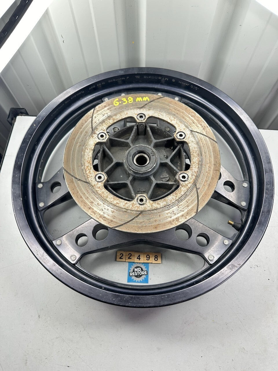 Honda CBX750F Rear Wheel 18 x 3.00 (Stamped December 1983)