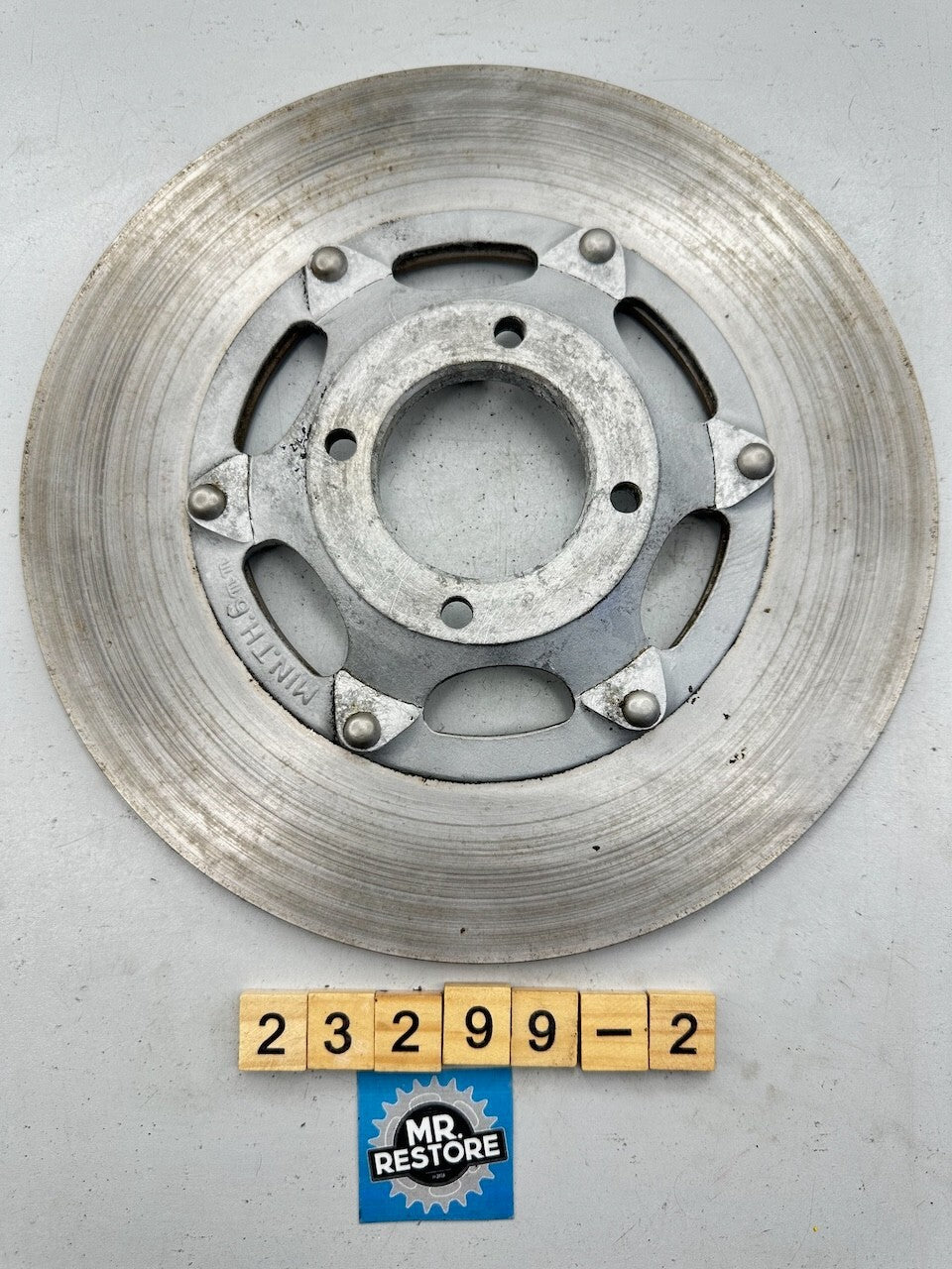 Honda CB350 CB360 CB400 OEM Front Disc Rotor 7.mm Remaining 45120-369
