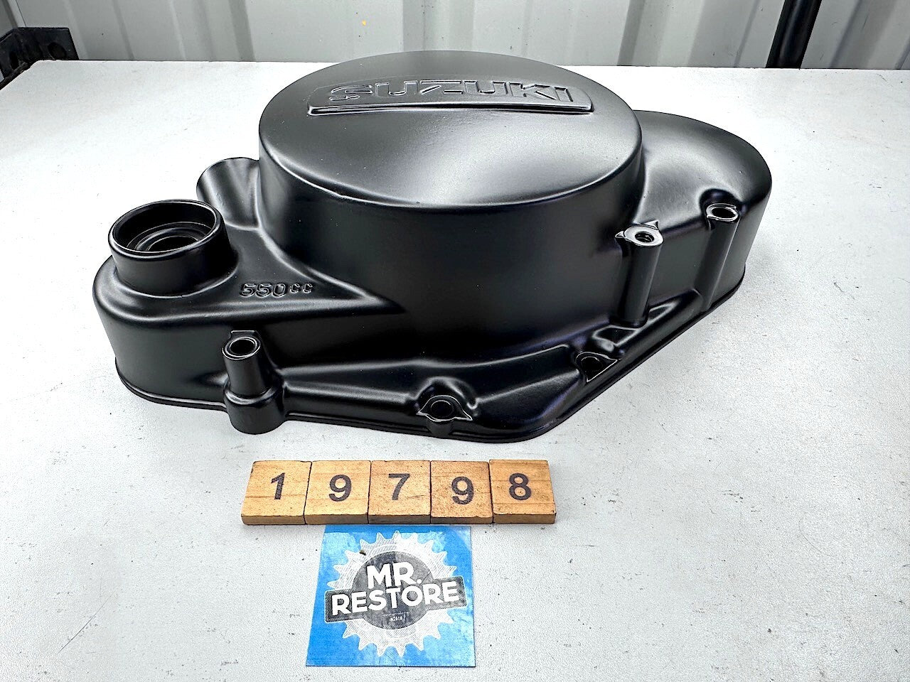 Suzuki TS185 Engine Crankcase Cover - Vapour Blasted & Repainted