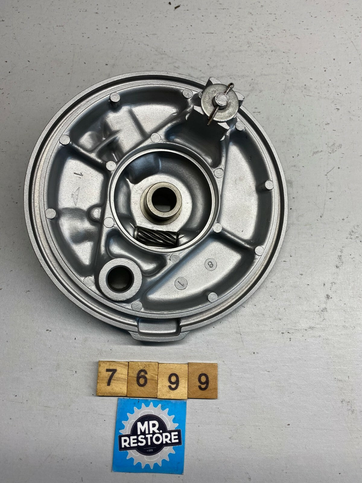 Honda XL175 (1976) Front Brake Plate & Speedo Drive - Vapour Blasted