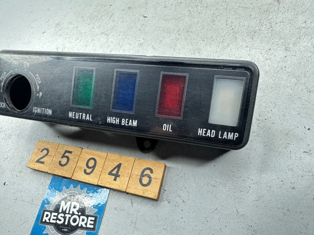 Kawasaki Z1300 KZ1300 '79-82' Pilot Lamp Meter Lights Dash Cover