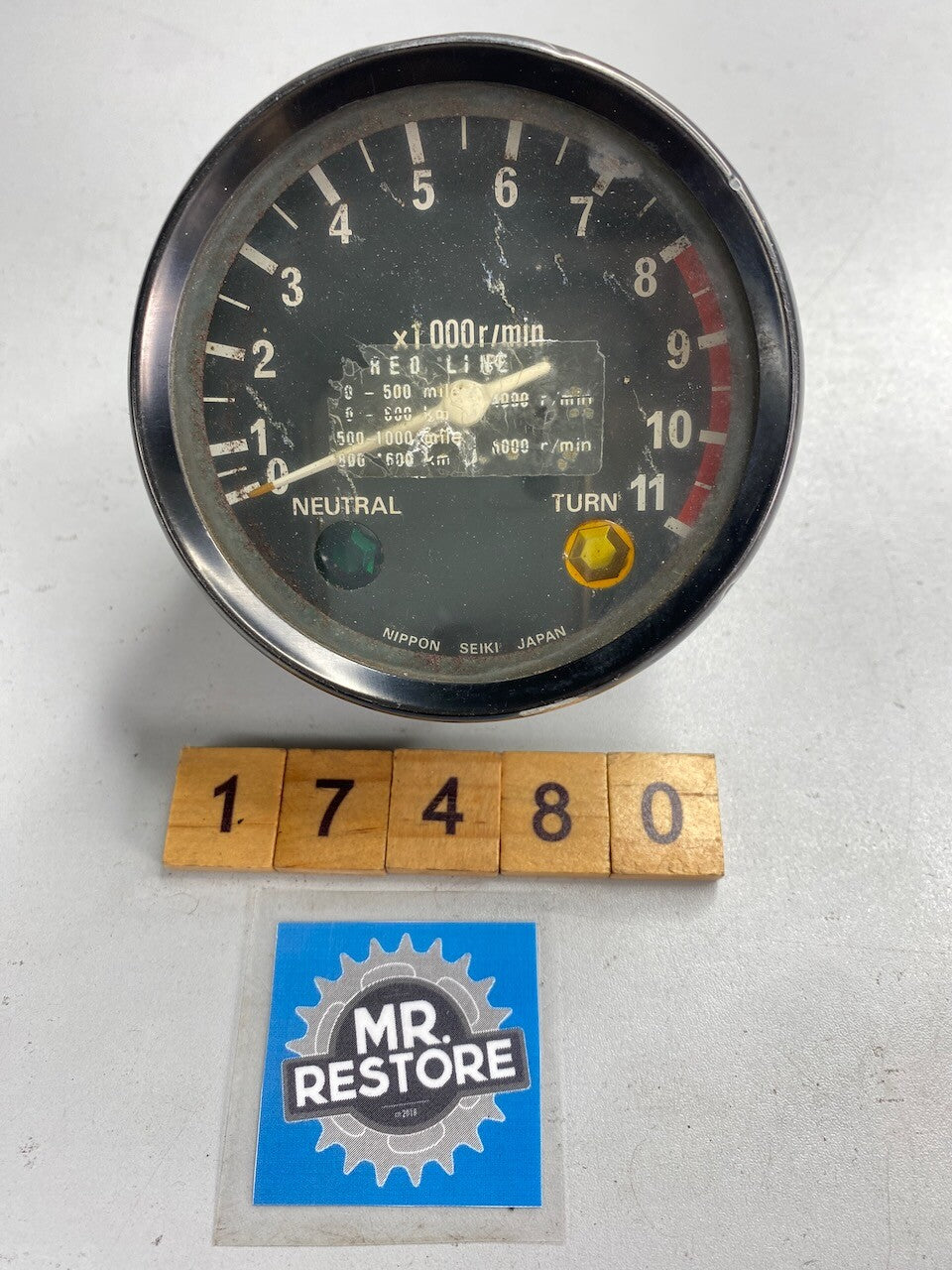 Kawasaki KH100 KH125 Tachometer - Tested - 25015-1002