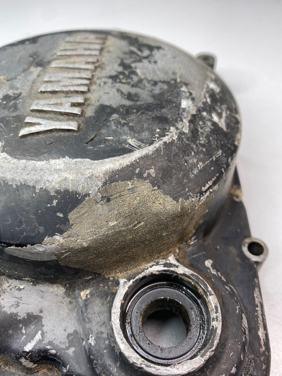 Yamaha YZ50 G H 1980 3R0 Clutch Side Cover (has been repaired)