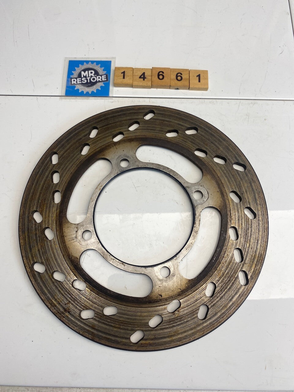 Suzuki RG500 OEM Rear Brake Disc Rotor (5.6mm left) 69211-04A01-291