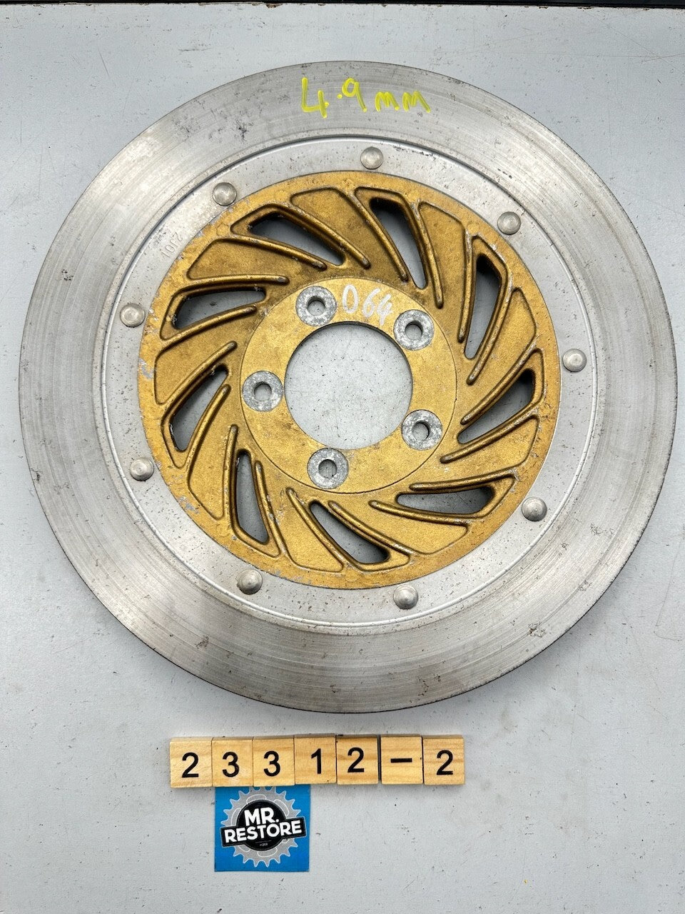 Honda CB900FC CB1100FD OEM Front Right Brake Disc Rotors with 4.90mm Remaining