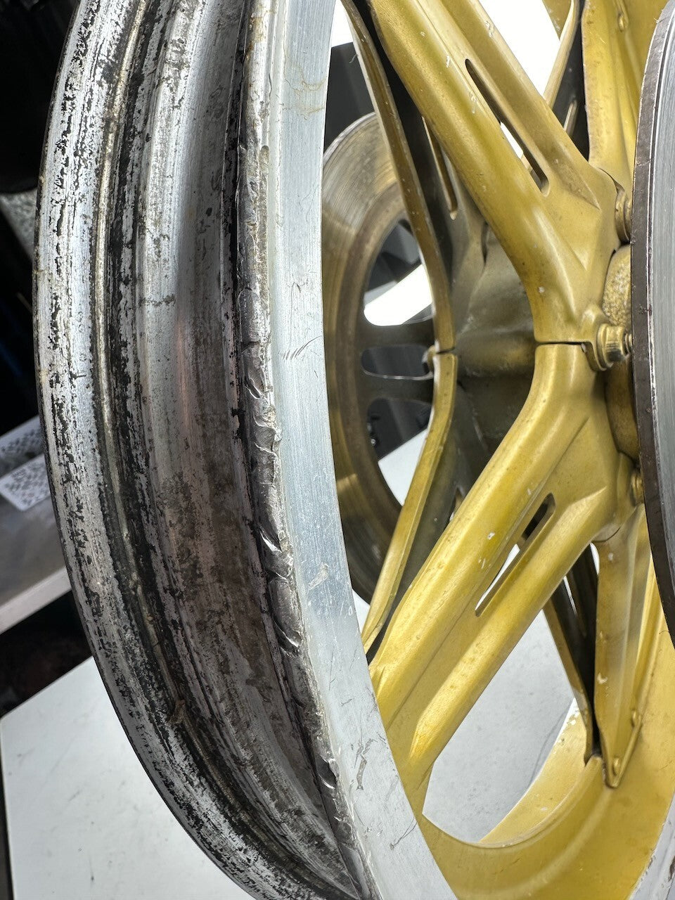 Honda Vintage Gold Comstar Wheel & Discs 19 x 2.15 (Dated November 79)