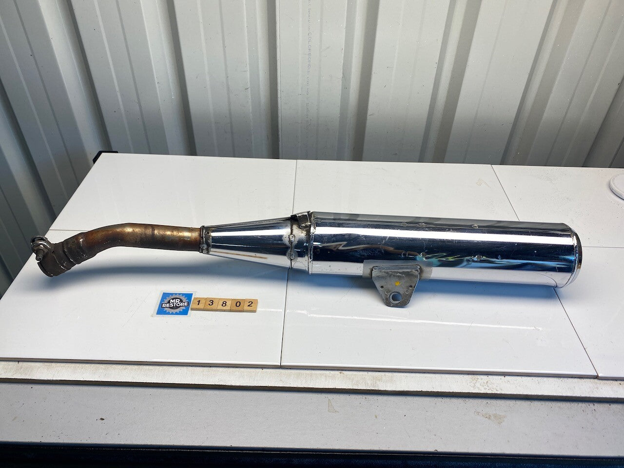 Kawasaki GPX250 L/H Exhaust Pipe Muffler - Chrome